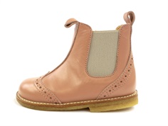 Angulus peach/beige ancle boot with hole pattern